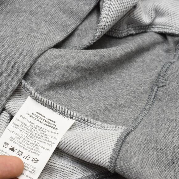 Jordan Air Men's Pullover Hoodie Long Sleeve Solid Dri Fit Cotton Gray Size S - Picture 8 of 8